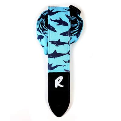 Shark Guitar Strap - Great White Shark Guitar Strap- Acoustic, Electric, or Bass- Handcrafted and Double Padded image 5