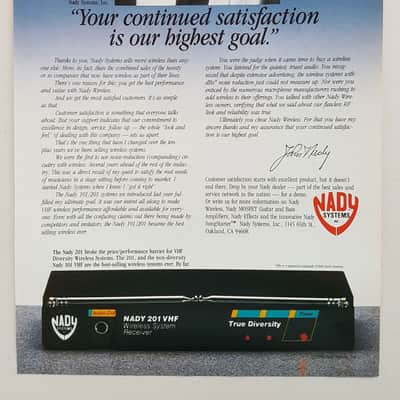 Nady 201 VHF WirelessSystemDiversity Guitar, as new image 6