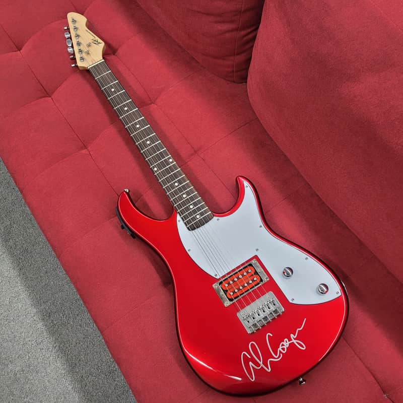 Peavey Rockmaster Electric Guitar Signed by Alice Cooper - Red image 1