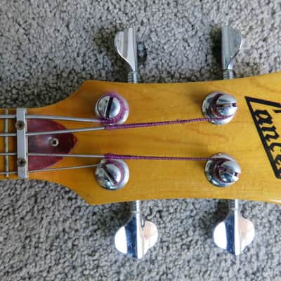 Vintage 1970s Acoustic Bartell Lancer Bass Guitar Natural Version Of The "Black Widow" Rare Fretless image 5