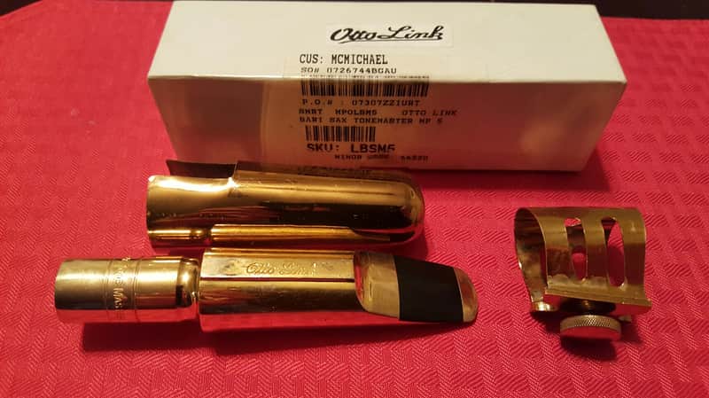 Otto Link Super Tone Master Metal Baritone Saxophone Mouthpiece OLM-405-5 Gold image 1