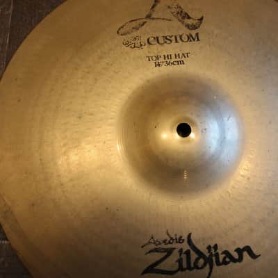 Zildjian 14" A Custom Hi-Hat Cymbals (Pair) 1991 - Present - Brilliant image 6