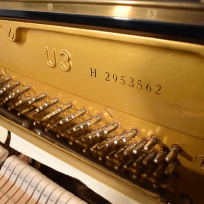 Yamaha U3 Upright Piano Black high gloss | 1979 | 52" | warrantly included image 6