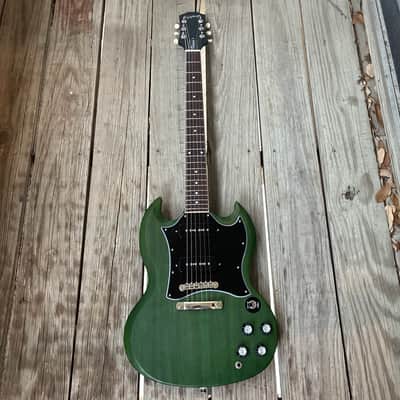 Epiphone SG Classic Worn P90 2020 - Present - Worn Inverness Green electric guitar satin Vintage style image 2