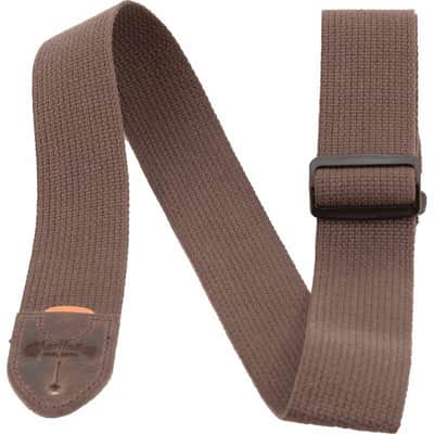 MARTIN & CO. A0105 Courroie tissu, marron avec attaches cuir marron image 2