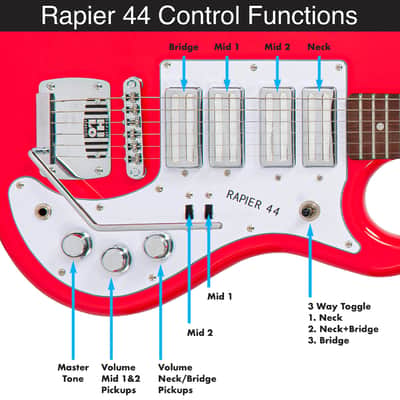 Rapier 44 Electric Guitar ~ Fiesta Red image 11