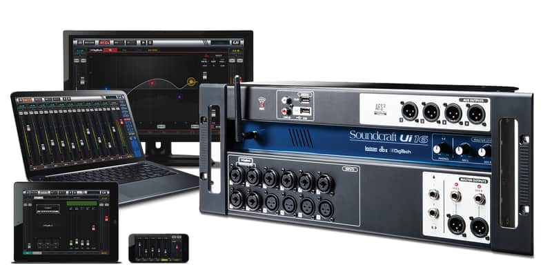 Soundcraft Ui-16 Rackmount 16-Channel Digital Mixer w/ WiFi Router image 1