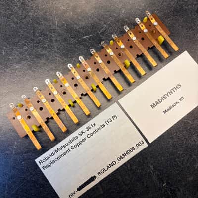 ORIGINAL Roland Replacement 13P Copper Contacts (043H008) for Jupiter-8, Jupiter-6, Juno-6, Juno-60, System-100M, etc