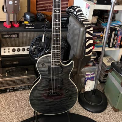 2007 Epiphone  Les Paul Custom Prophecy  - Trans Black - HSC image 2