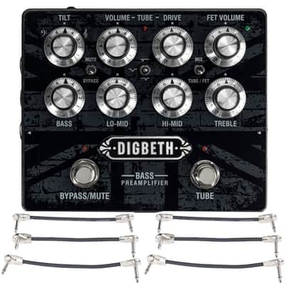 Laney Digbeth Series Bass Guitar Preamp Pedal + 2x Gator Patch Cable 3 Pack image 1