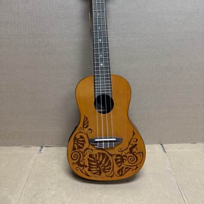 Luna MO CDR Concert Acoustic/Electric Ukulele w/ Case – B-Stock – Store Demo Condition image 1