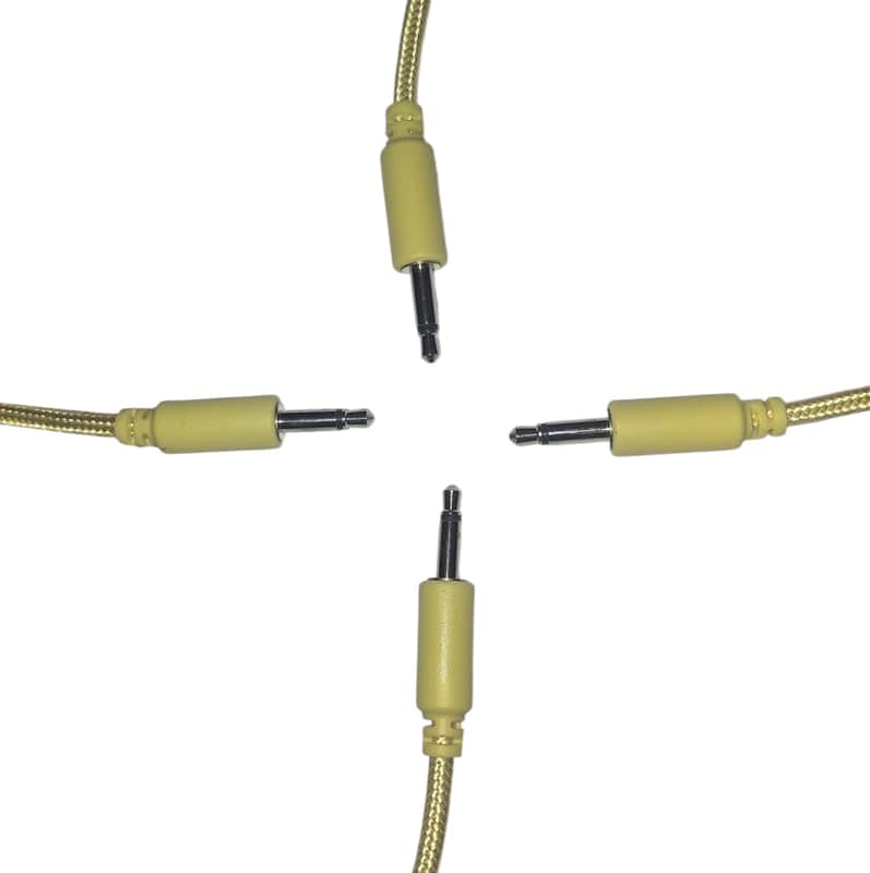 9in Eurorack Patch Cable 2025 - Yellow braided image 1