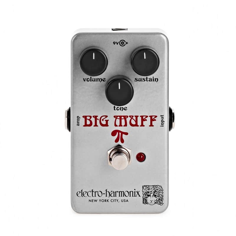 Electro-Harmonix Ram's Head Big Muff Pi Fuzz Guitar Effect Pedal - Silver image 1