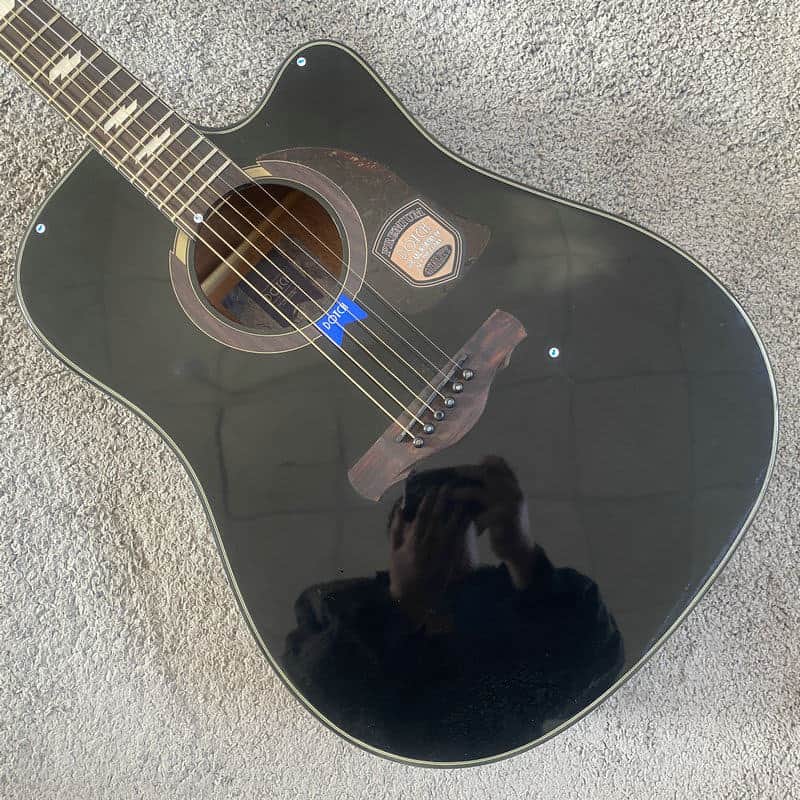 Black Knight 41 Inch Acoustic Guitar, Spruce Top Body, Mahogany Neck, Rosewood Fingerboard image 1