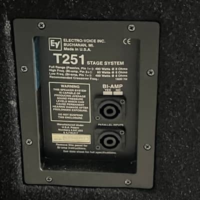 Electro Voice T251 Passive Speakers image 2