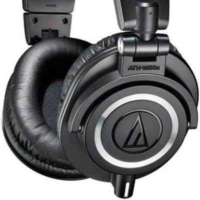 Audio-Technica ATH-M50x Professional Monitor Headphones + Slappa Case Bundle image 2