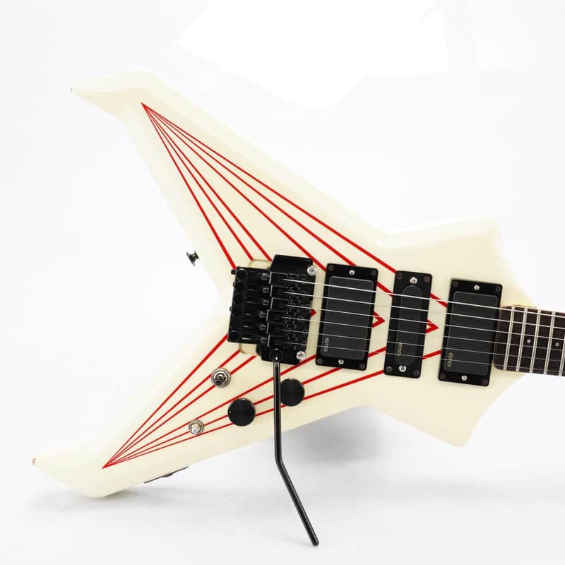 Westone Dynasty Flying V Pinstripe MIJ Guitar w/ EMG Pickups & Case #46450 image 1