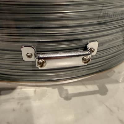 1960s Rogers Luxor 5” x 14” Snare Drum - Steel Grey Ripple image 5