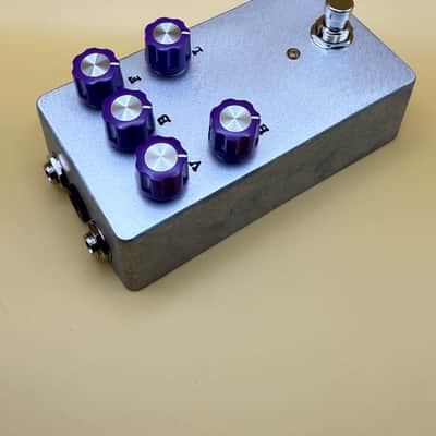 RCO Pedals Marsh Fuzz (BOG build) 2026 - Raw aluminum with violet knobs image 3