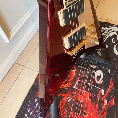ESP LTD KH-V Red Sparkle – Kirk Hammett Signature | EMG Bone Breakers | ESP Deluxe Case image 4