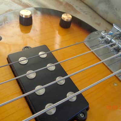 Bass guitar: Ricky styled musicman bridged custom made bass image 13