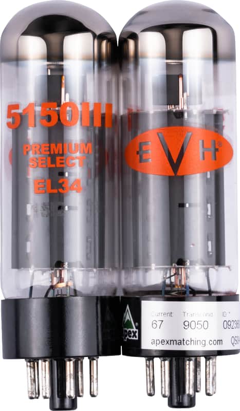 EVH EL34 Tube Kit, Pair (2) Burned in and Matched - Made in Slovakia image 1