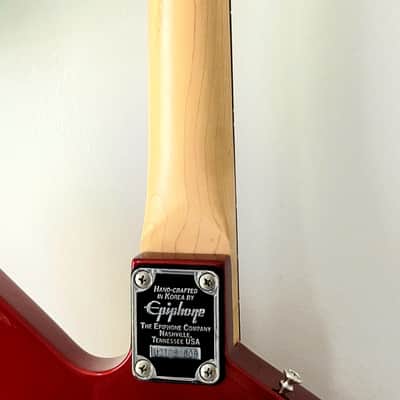 Rare Epiphone Explorer FX Red Built-in Effects Distortion (like Slasher) image 14
