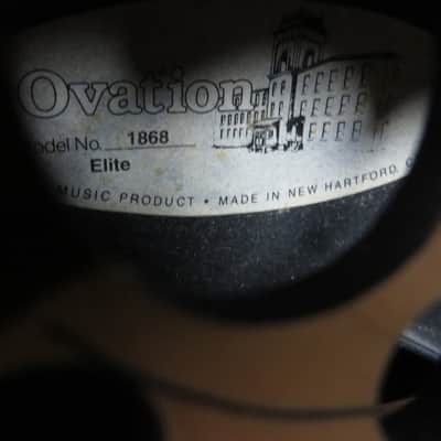 1996 Ovation USA 1868 Elite Acoustic/Electric Black! w/OHSC image 7