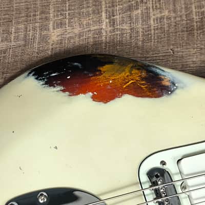 MyDream Partcaster Custom Built - Baryton JM Aged White Over Sunburst Asyllum image 6