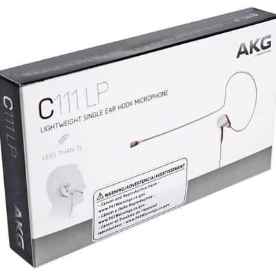 AKG C111 LP Ear-Hook Ear-Set Microphone Mic+Windscreen+Carry Pouch+Cable Clip image 5