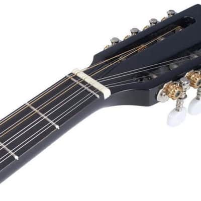 HORA M1087 octave mandolin with EQ, short scale irish bouzouki, solid wood, NEW, antique black image 5