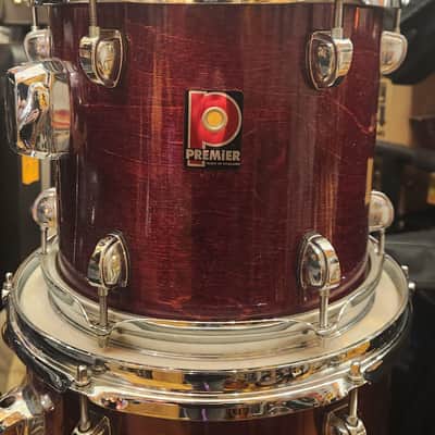 Premier XPK Drum Kit Wine Red w/ Tom Stands - 10" / 12" / 14" / 20” image 4