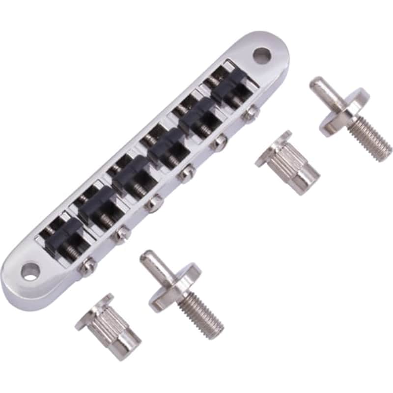 Nickel Bridge - Graphtech, ResoMax NV2, Tune-O-Matic Bridge, String Saver Saddles, 4mm Posts image 1