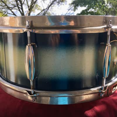 Slingerland 1940s Radio King Blue & Silver Duco Painted Lacquer image 9