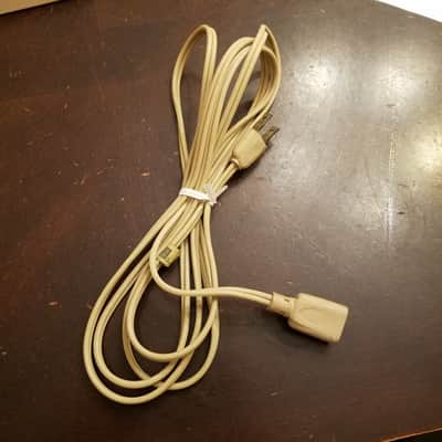 1 Belden Non-polarized Original Vintage 3-pin Power Cord Electric Cable Pentron V-M 1950s Beige image 4