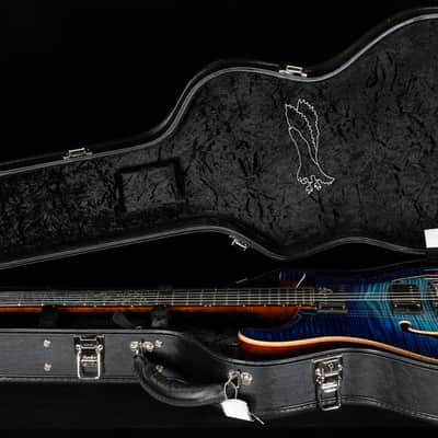 PRS Private Stock 10800 Hollowbody II Piezo Birds of a Feather Aqua Violet Glow (319) image 7