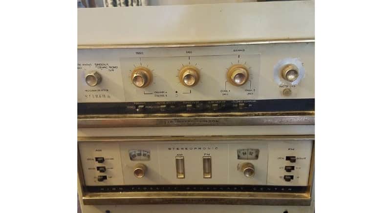 Stromberg-Carlson ASE-6 Preamp and SR445A Tuner mounted tube pre 1950s - Cream & Gold image 1