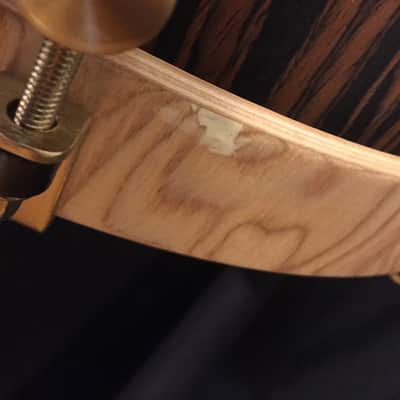 Bearing Edge Drum Co, Custom 5x14 Zebra Wood Snare, Mint. image 4