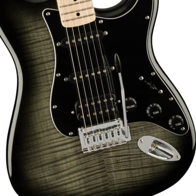 Mint Fender Affinity Stratocaster FMT HSS Elec Guitar, Maple Board, Black Burst image 6