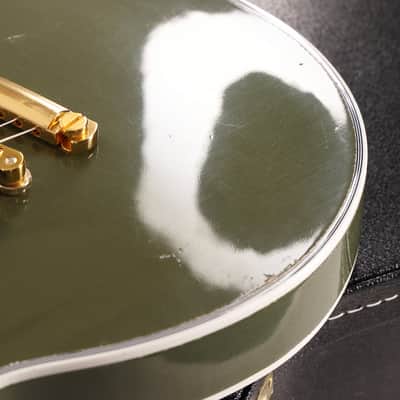 Gibson Custom Shop Les Paul Custom Made 2 Measure Olive Drab Maple Neck Murphy Lab Light Aged image 9