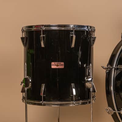 Vintage Yamaha 5000 Jet Black Drum Set 16x24 10x12 and 16x16 image 2