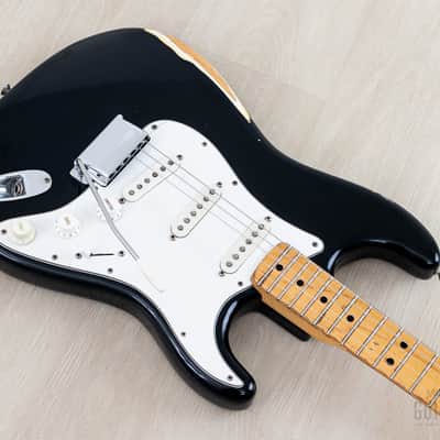 1975 Fender Stratocaster Vintage Guitar Black w/ Case image 9