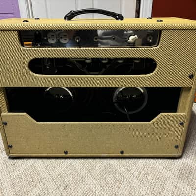 BadCat Blackcat R30 2000-2001 (Sampson Era) - Tweed with Gold Faceplate and Gold Grill Cloth image 2