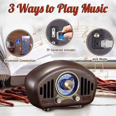 Vintage Radio-Walnut wooden image 9