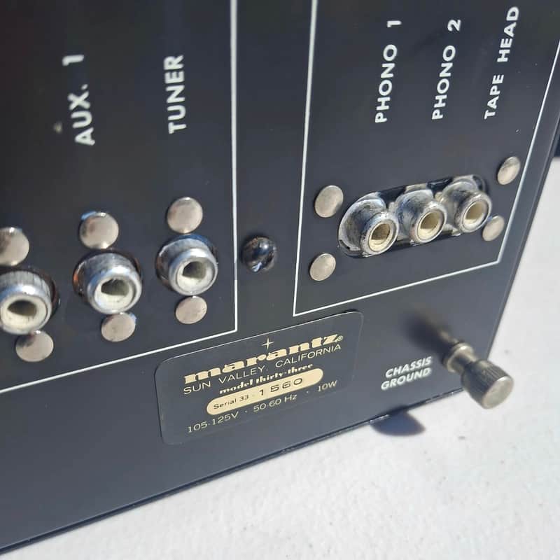 Rare Marantz Model 33 Pre-Amp, Champagne Etched Face, Recapped