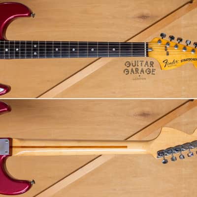 1981 Fender USA Stratocaster Hardtail Burgundy Mist refin - original pickups - original hardcase image 5