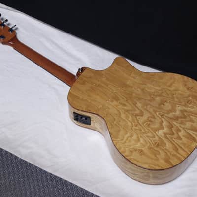 DEAN Exotica Quilt Ash LEFTY acoustic electric GUITAR new w/ CASE - EQA image 7