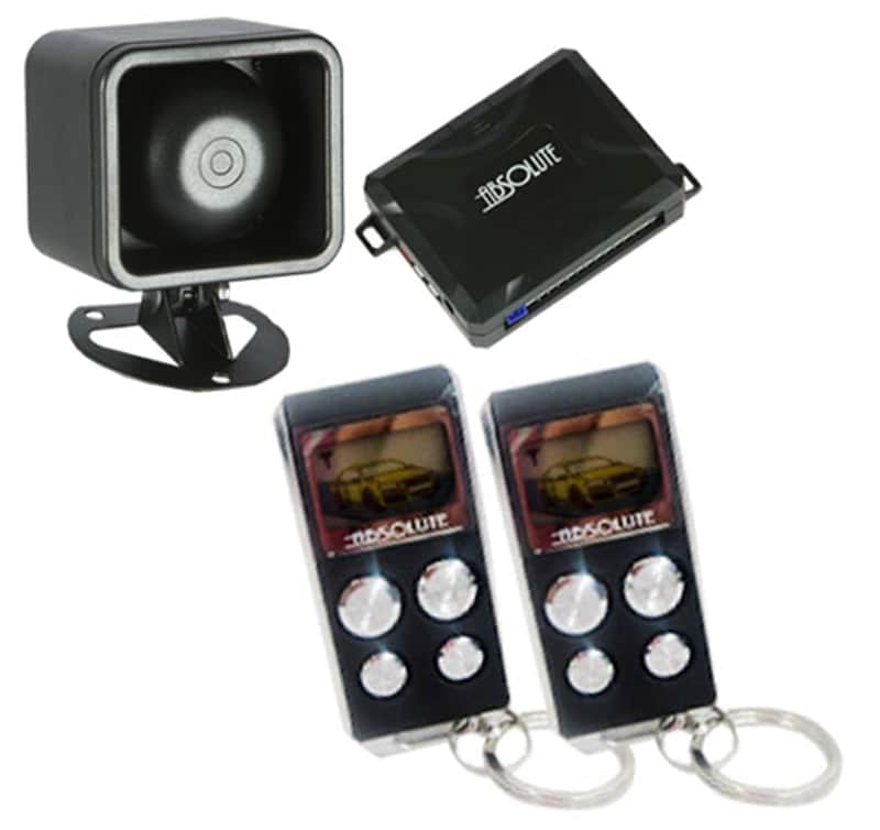 Absolute AL810 Car Alarm Keyless Entry 500' Range Two 4 Button LCD Remote control image 1