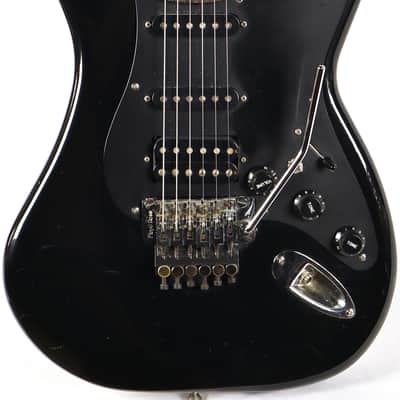 Vintage 1980s Kramer Focus 3000 Black Electric Guitar w/ Harmony Case image 1
