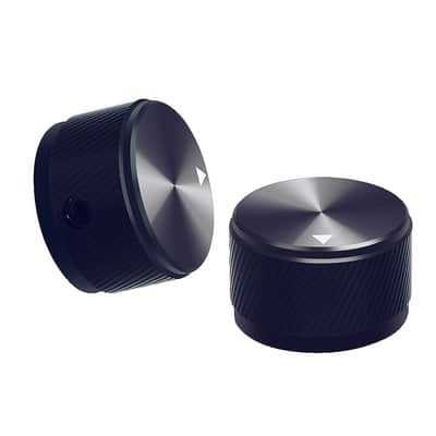 3Pcs Black Guitar Knobs Aluminum Alloy Potentiometer Control Knob Volume Audio Electric Guitar Bass Knob Screw Type 25 x 15.5mm (d*h) KNOB-06-25BK image 4
